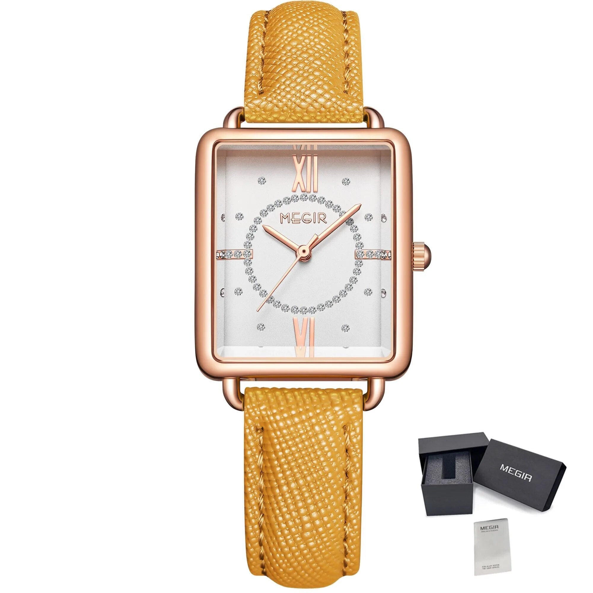 MEGIR Women Watch Luxury Fashion Leather Strap Ladies Quartz Wristwatch Casual Sport Wrist Watches Dress Clock Relogio Feminino