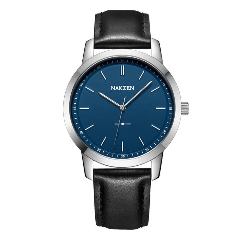 NAKZEN Fashion Male Quartz Watches Leather Watchband Business Wrist watch Waterproof Sport Men Watch Clock Relogio Masculino