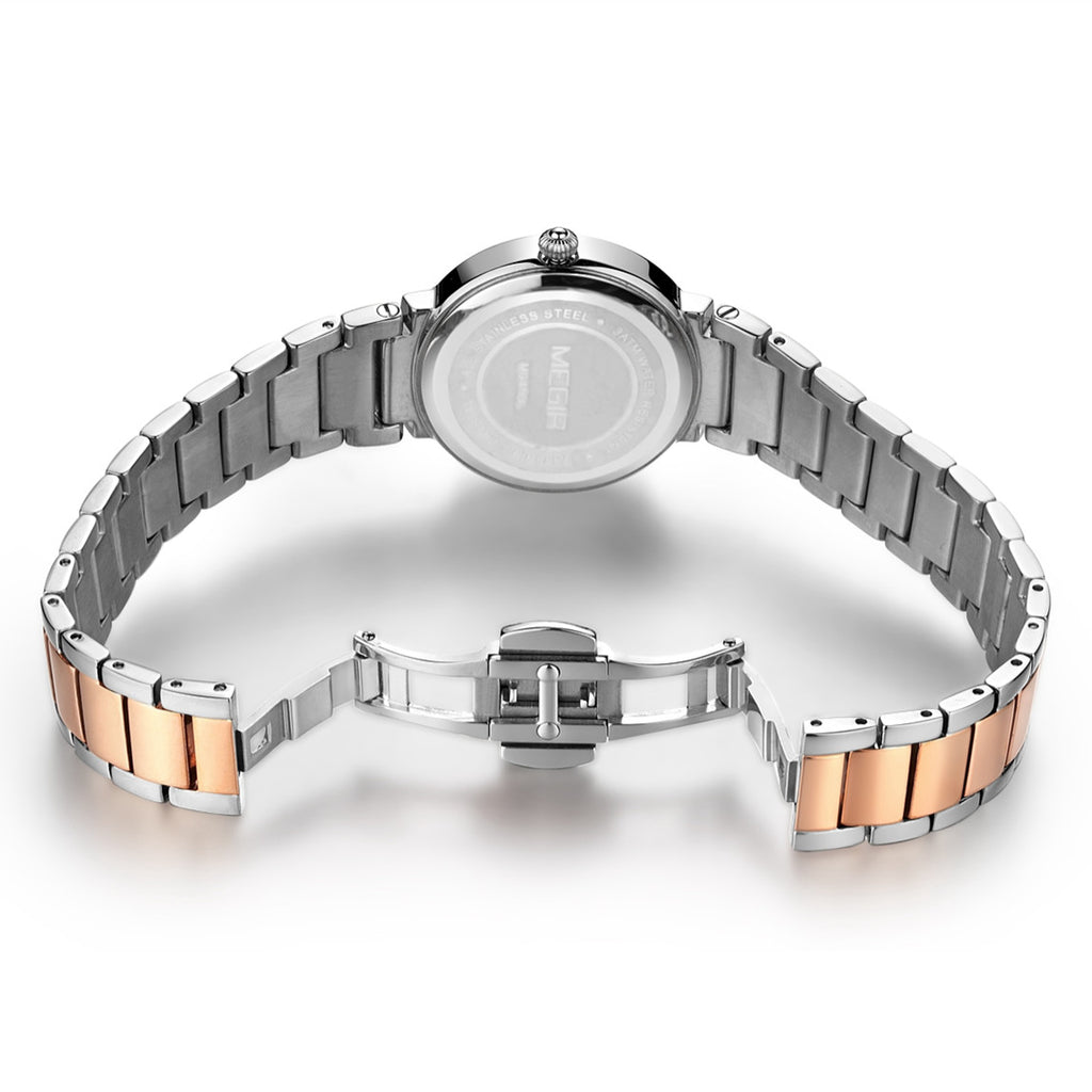 MEGIR Fashion Stainless Steel Women Bracelet Quartz Watches Elegant Business Ladies Clock Female Sport Wristwatch Reloj Mujer