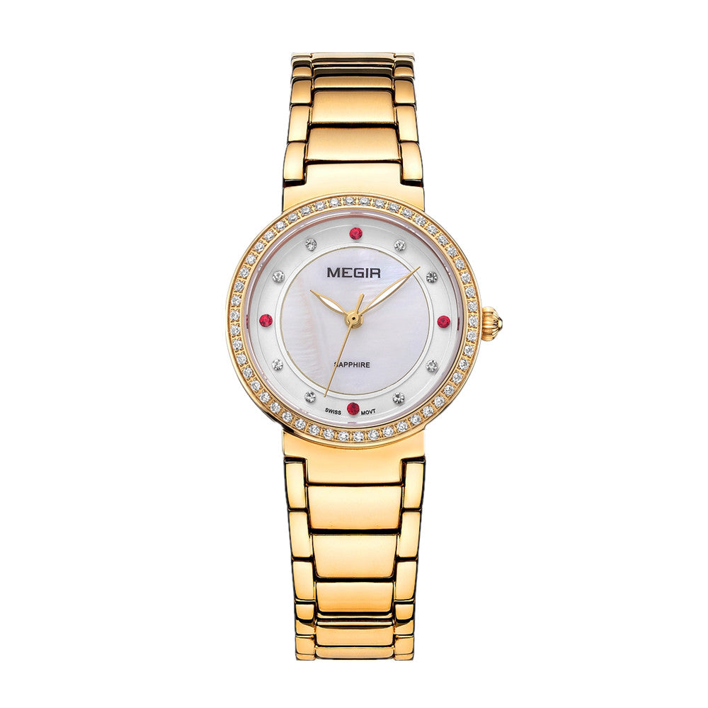 MEGIR Fashion Stainless Steel Women Bracelet Quartz Watches Elegant Business Ladies Clock Female Sport Wristwatch Reloj Mujer