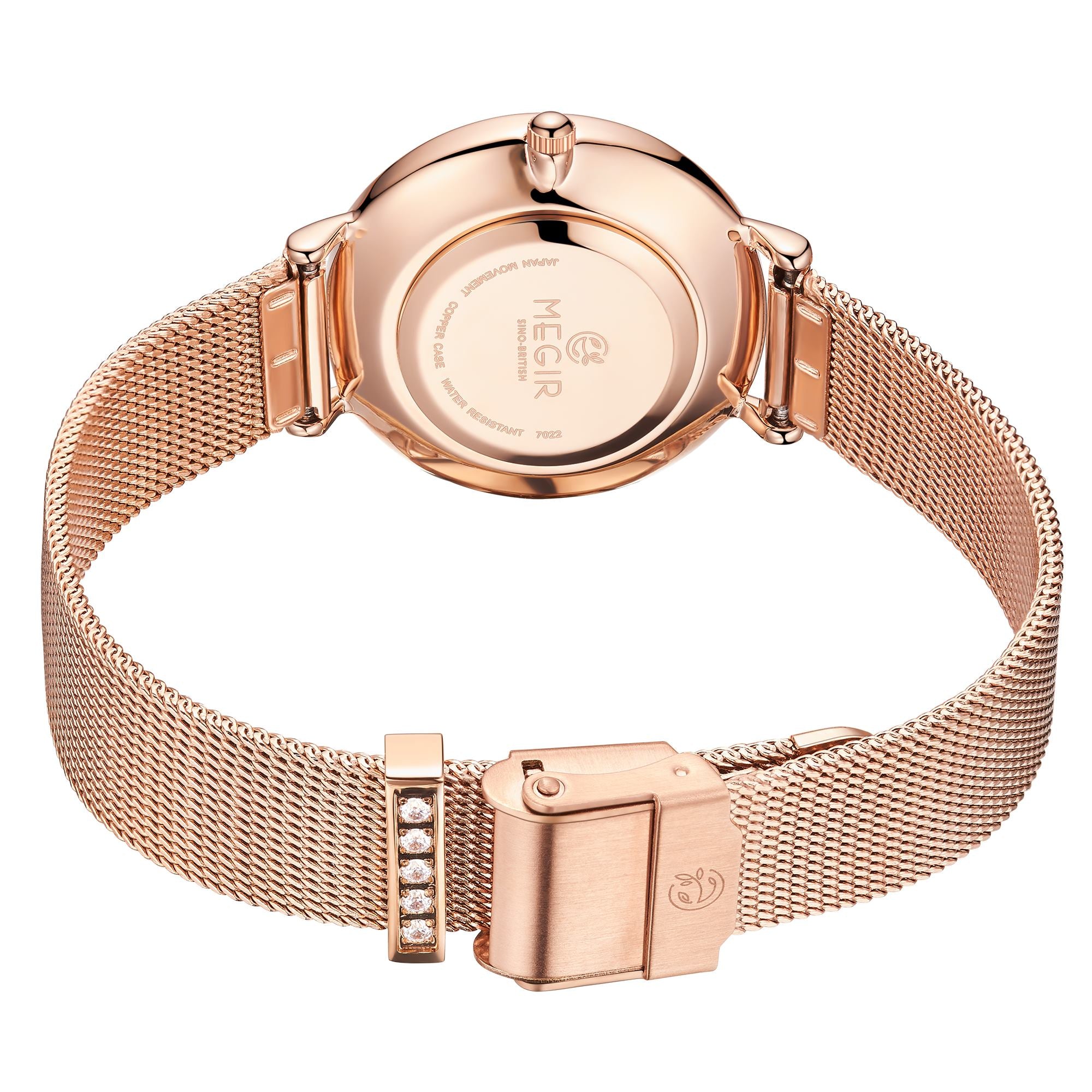 MEGIR Fashion Women Watches Top Brand Luxury Ladies Dress Clock Steel Bracelet Clock Female Quartz Wristwatch Relogio Feminino