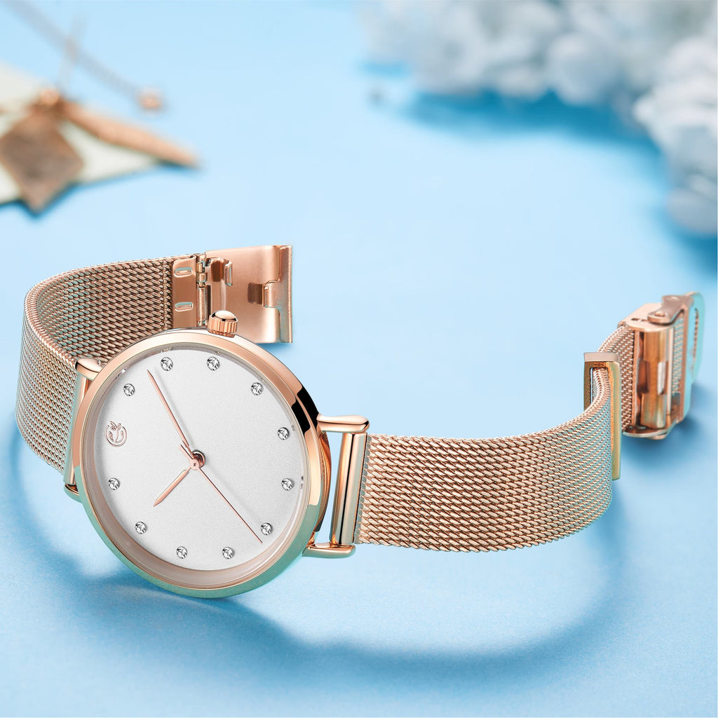 MEGIR Fashion Women Watches Top Brand Luxury Ladies Dress Clock Steel Bracelet Clock Female Quartz Wristwatch Relogio Feminino