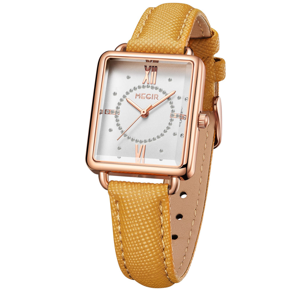 MEGIR Women Watch Luxury Fashion Leather Strap Ladies Quartz Wristwatch Casual Sport Wrist Watches Dress Clock Relogio Feminino