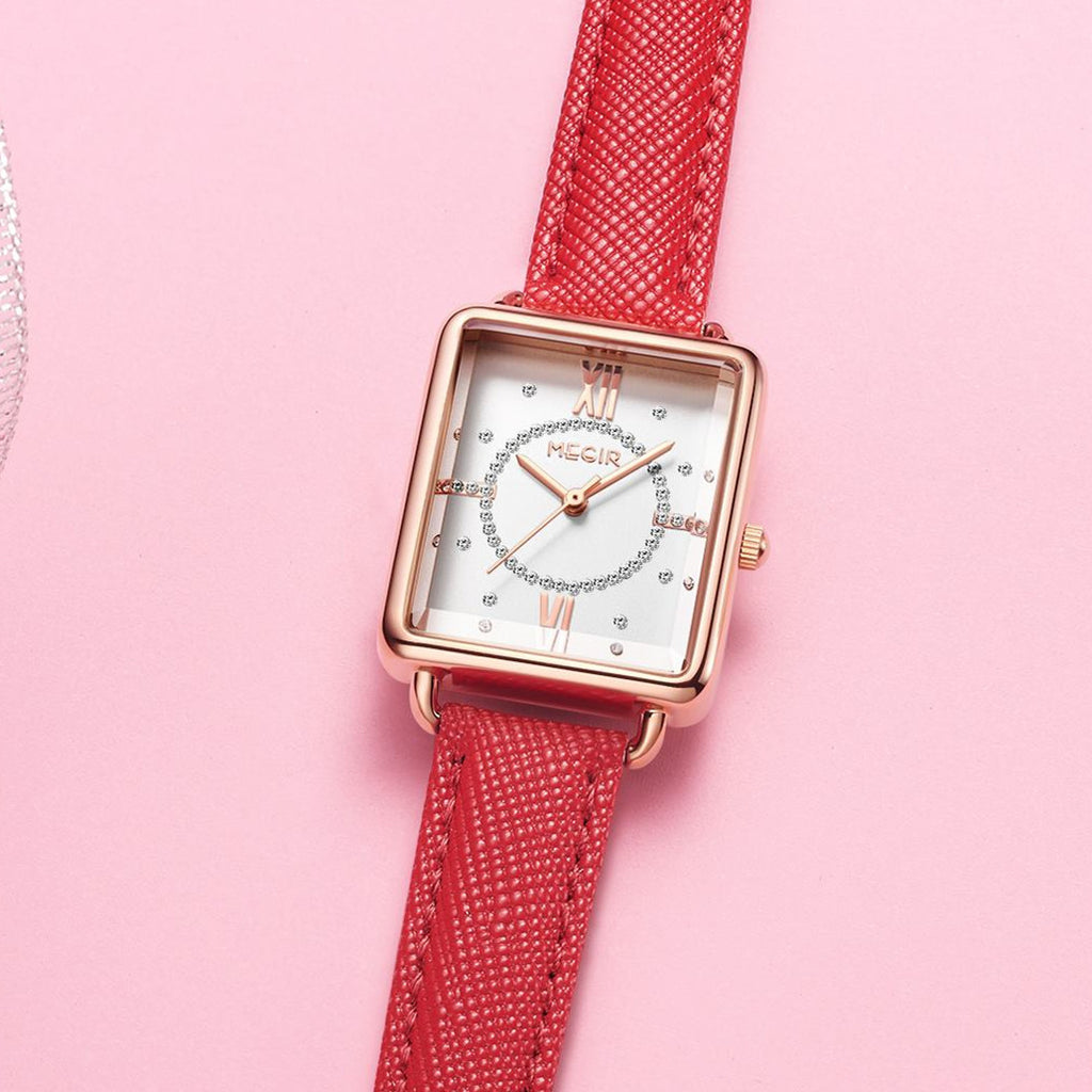 MEGIR Women Watch Luxury Fashion Leather Strap Ladies Quartz Wristwatch Casual Sport Wrist Watches Dress Clock Relogio Feminino