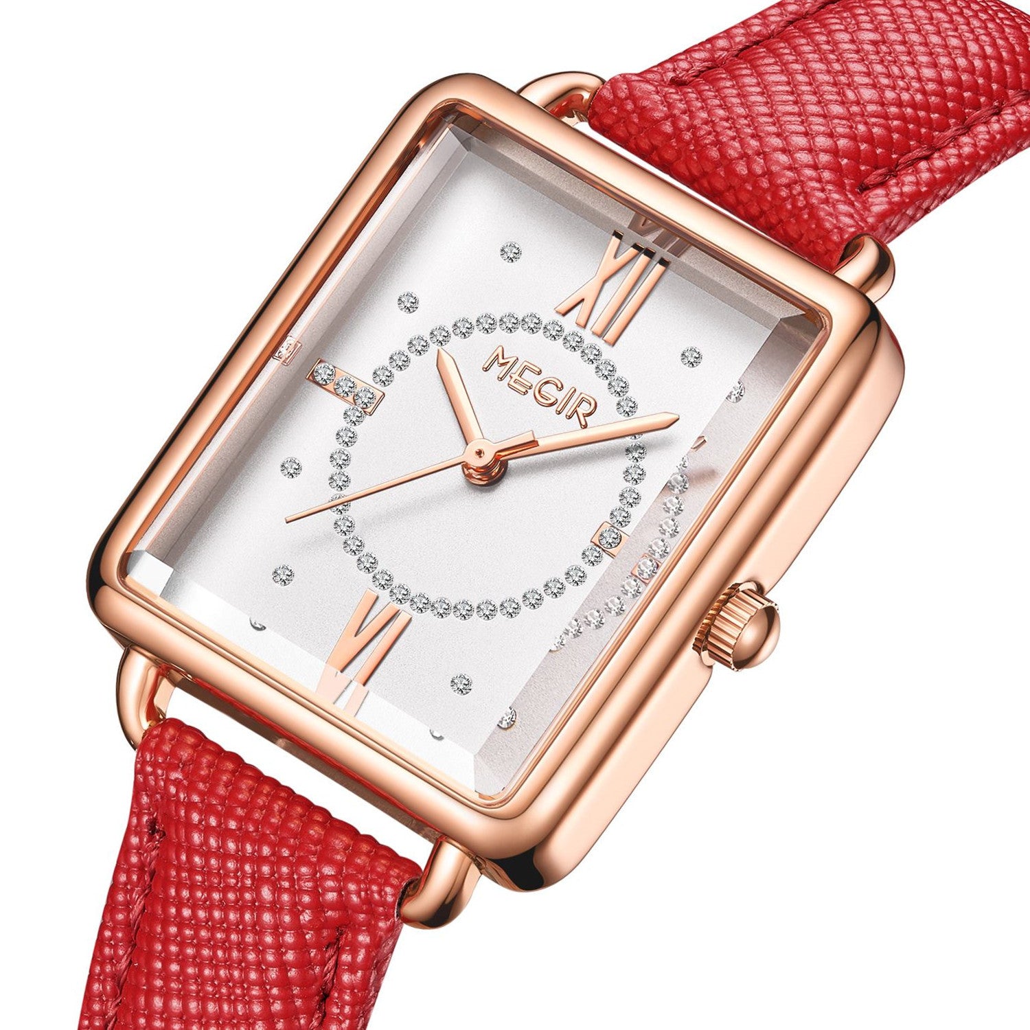 MEGIR Women Watch Luxury Fashion Leather Strap Ladies Quartz Wristwatch Casual Sport Wrist Watches Dress Clock Relogio Feminino