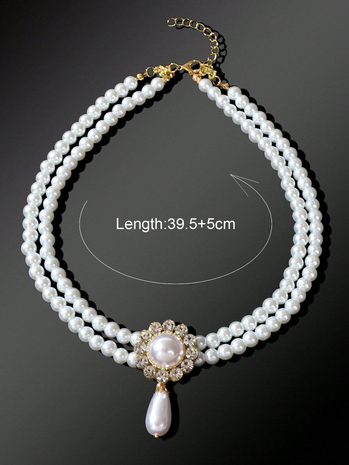Elegant Double-Layered White Pearl Necklace Classic Jewelry