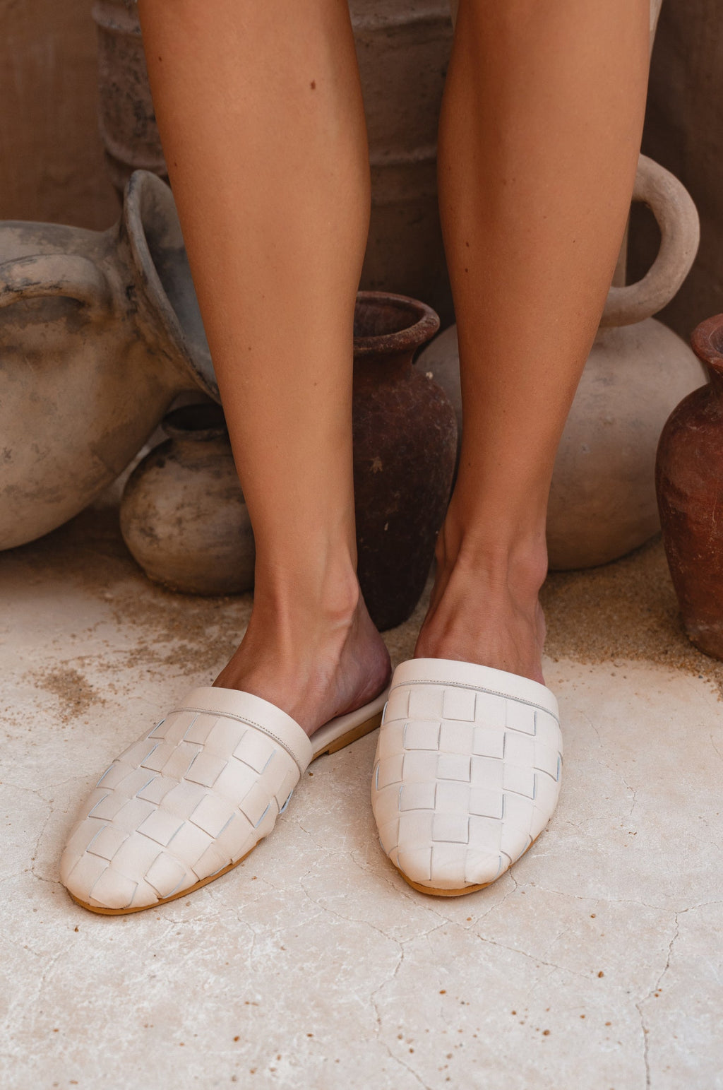 Clementine Leather Slides