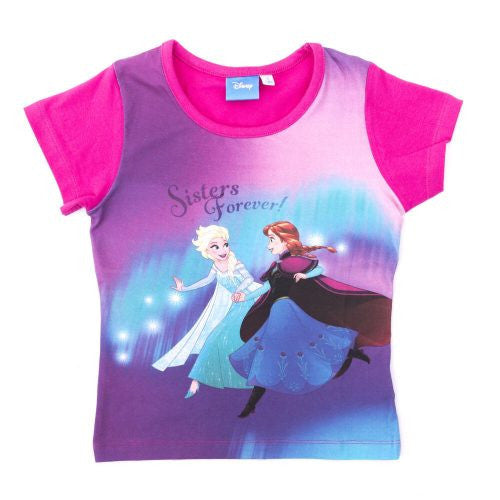 Frozen girls short sleeve t-shirt - cotton t-shirt - pink_122