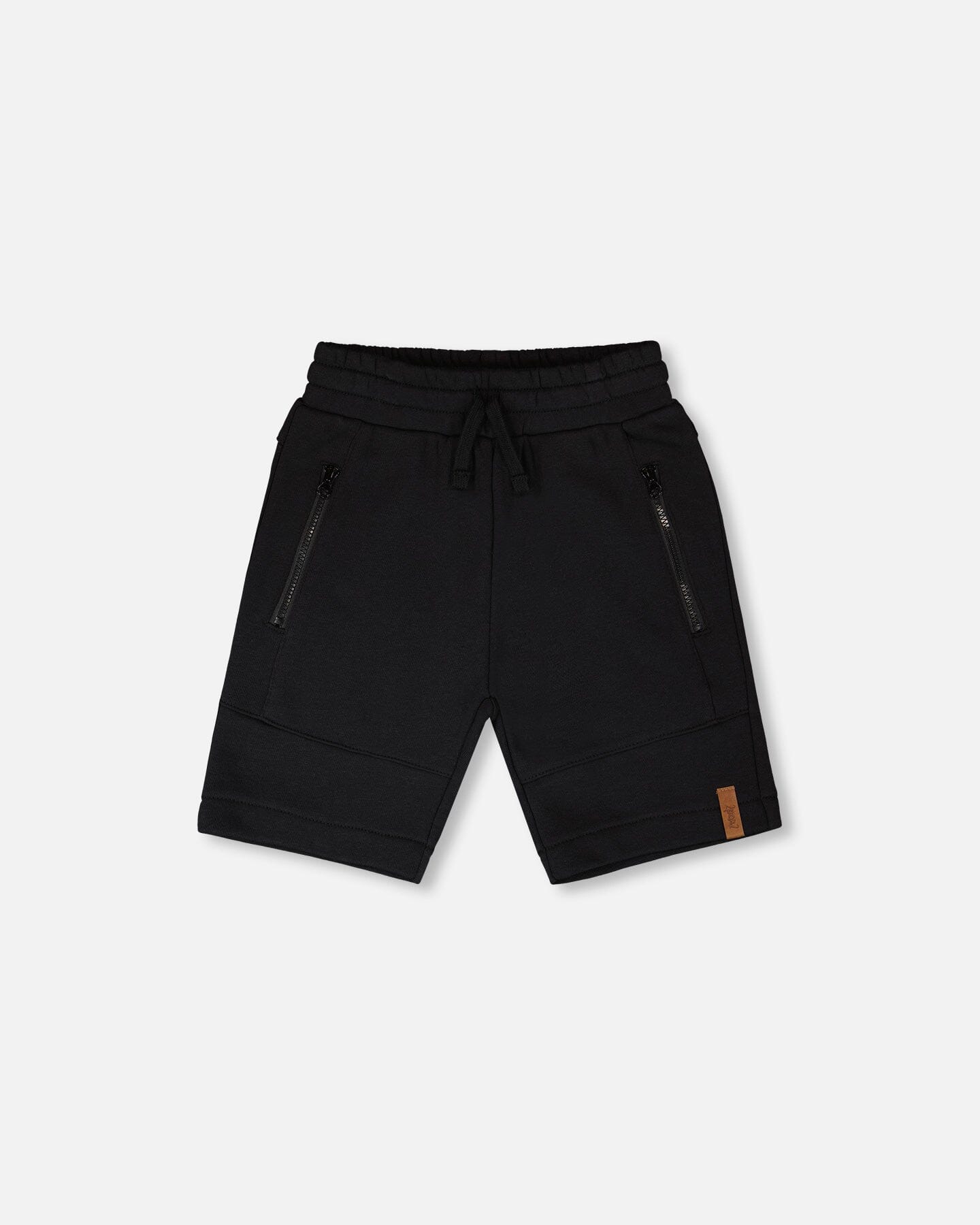 French Terry Shorts With Cross Seams Black