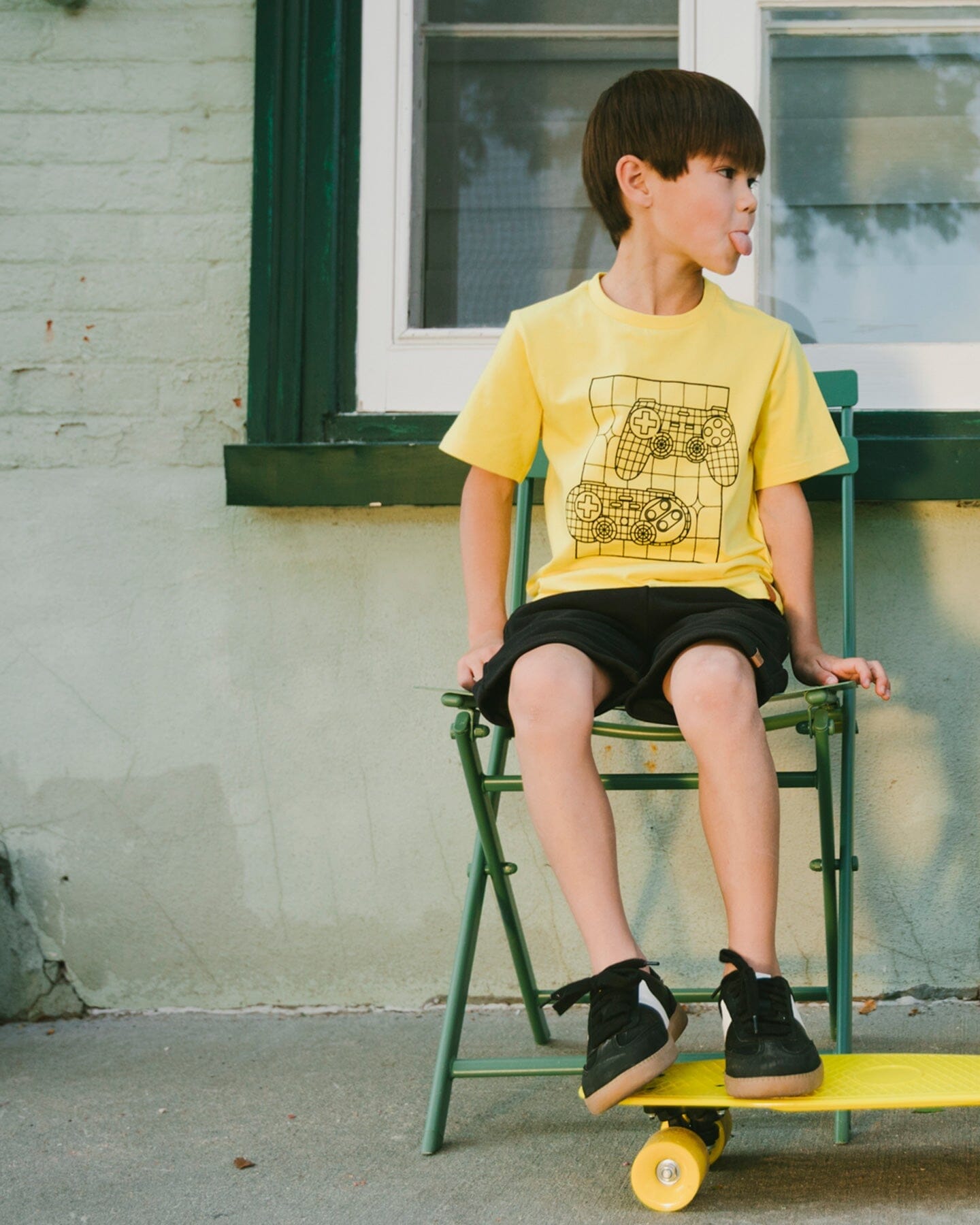 French Terry Shorts With Cross Seams Black