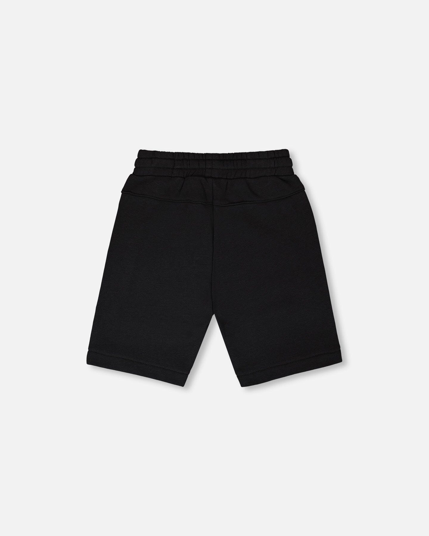 French Terry Shorts With Cross Seams Black