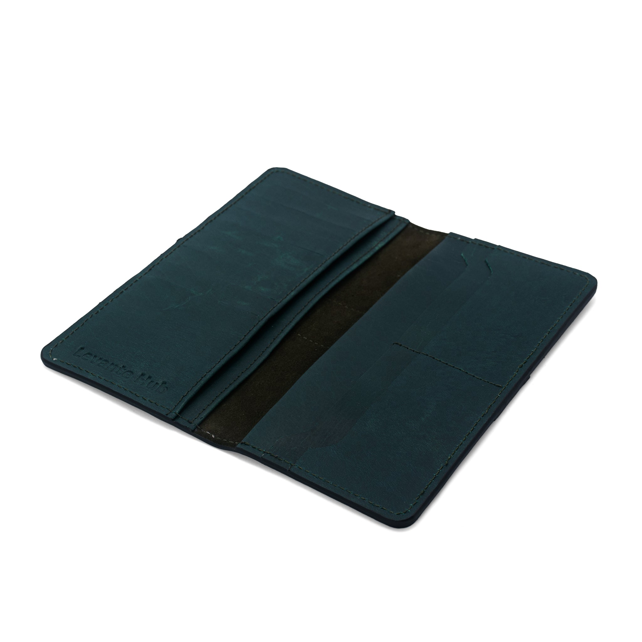 Buffalo Crazy Horse Leather Wallet with Goat Suede Inner and Upper Contrast