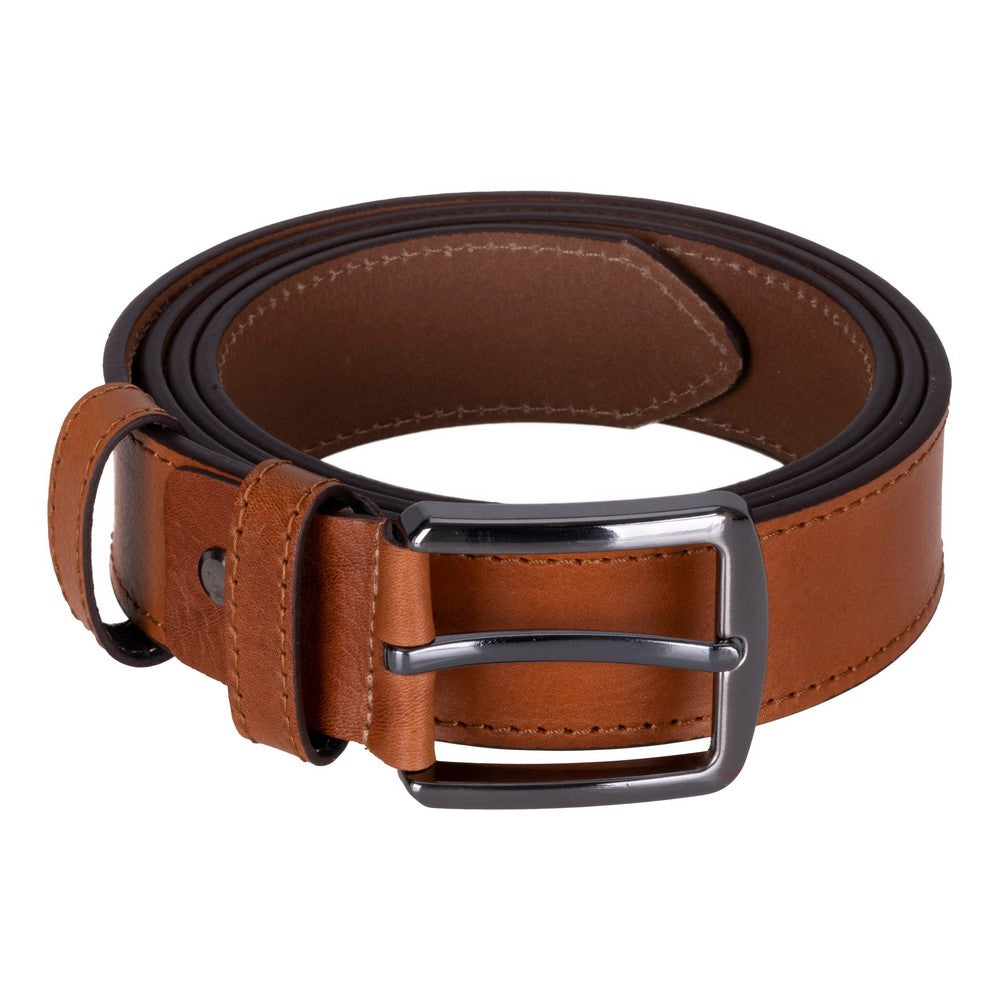 Globe Genuine Leather Belt – Handmade Premium Men’s Belt with Heavy-Duty Metal Buckle
