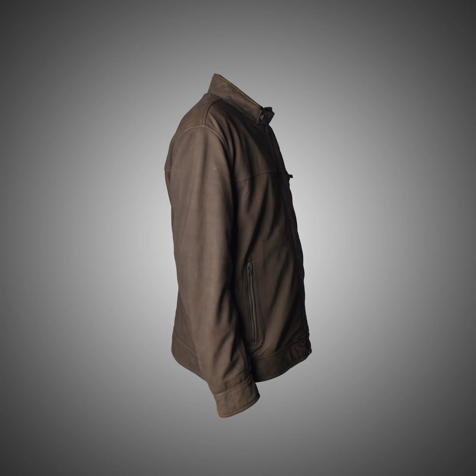 Brown Suede Jacket For Men - L