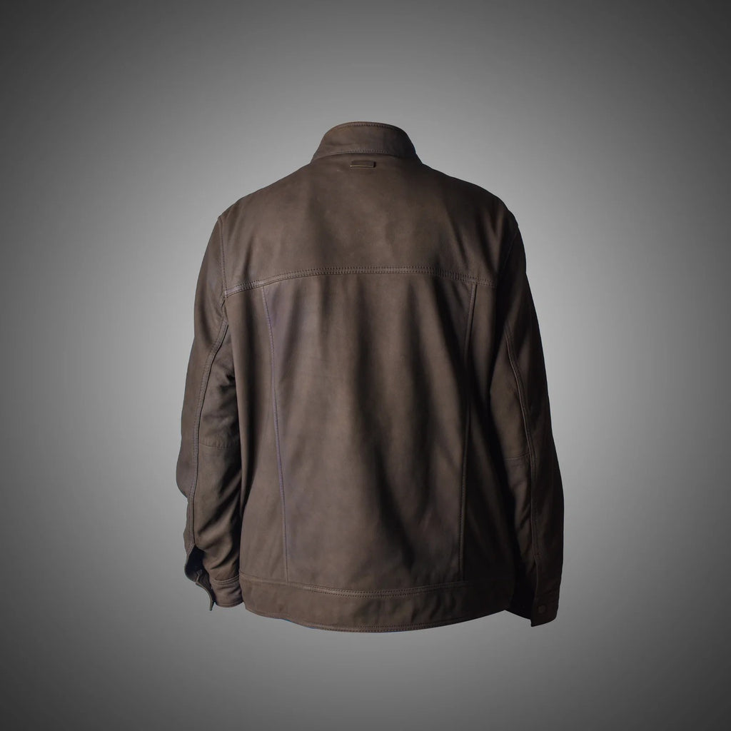 Brown Suede Jacket For Men - XL