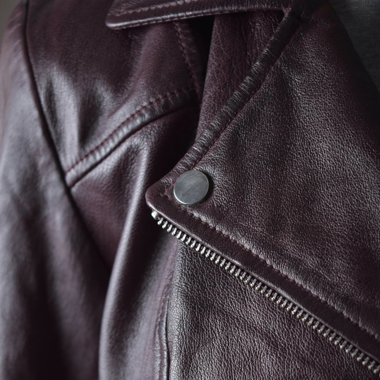 Burgandy Women Perfecto Jacket - M