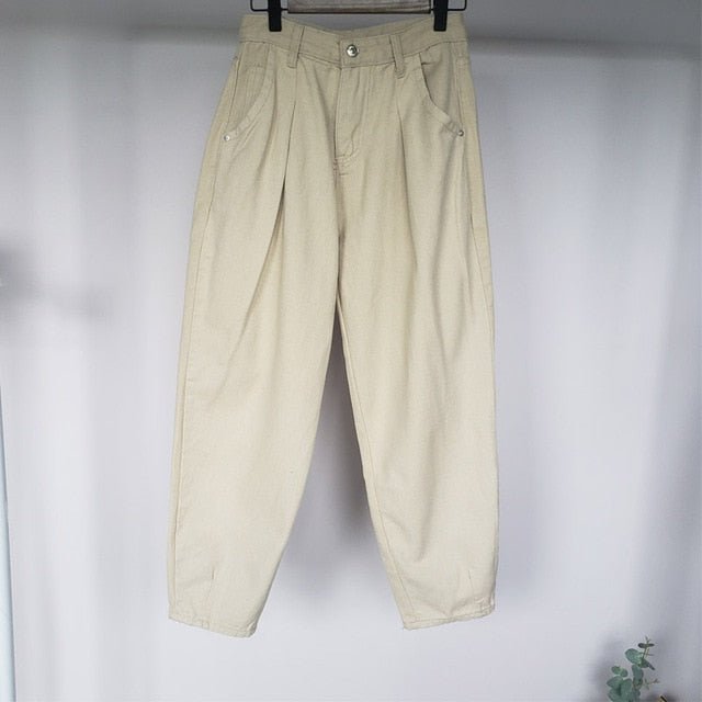 Denim Pants Women High Waist Harem Pants  Loose Jeans Plus Size Trousers Women