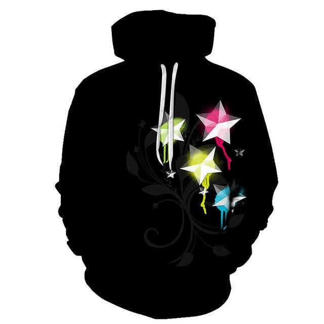 Galaxy Space 3D Printed Forest Cool Fashion Autumn Sweatshirt Thin Hooded Women Hoodie